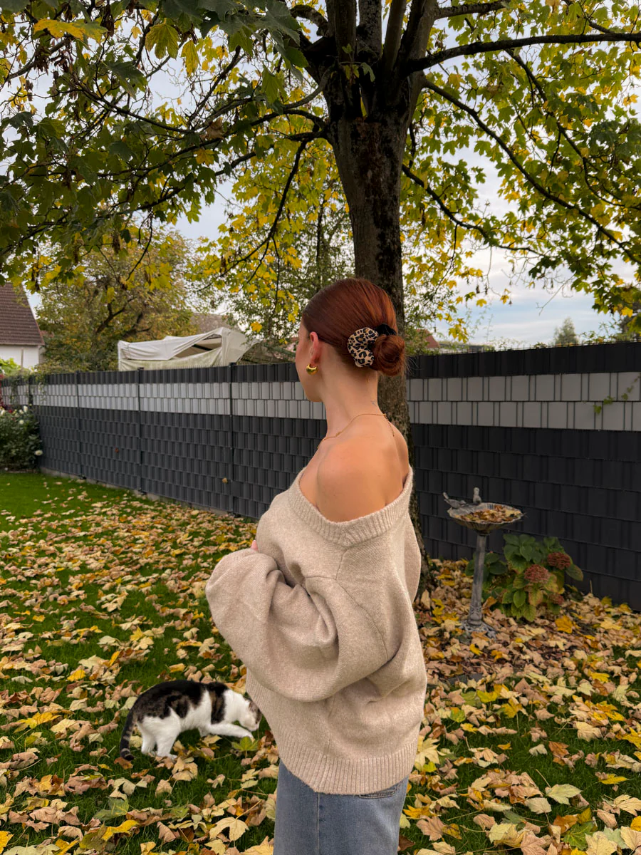 Wild Heart Leopard Scrunchie - Image 5